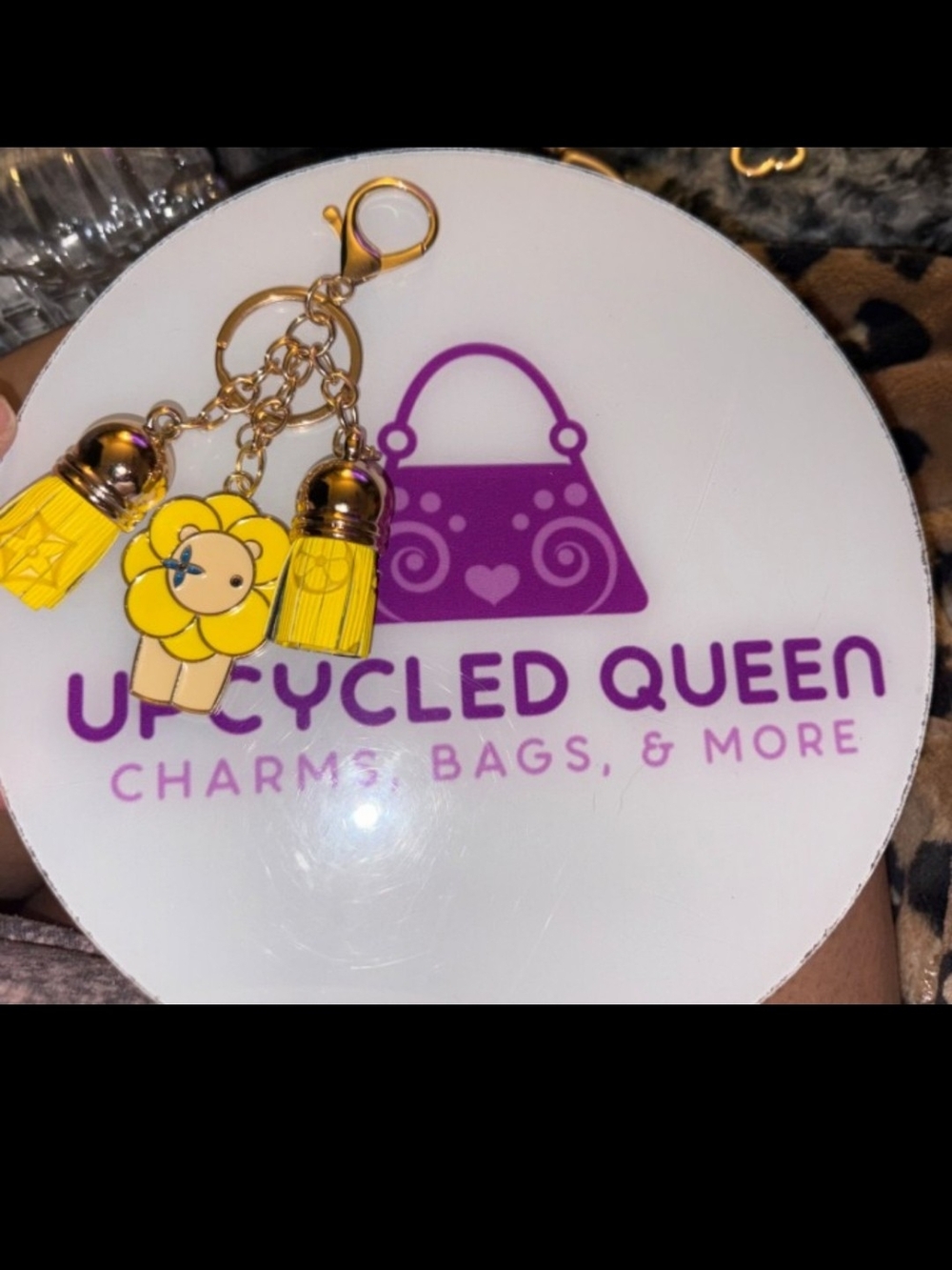 Yellow Flower Tassel Keychain Charm